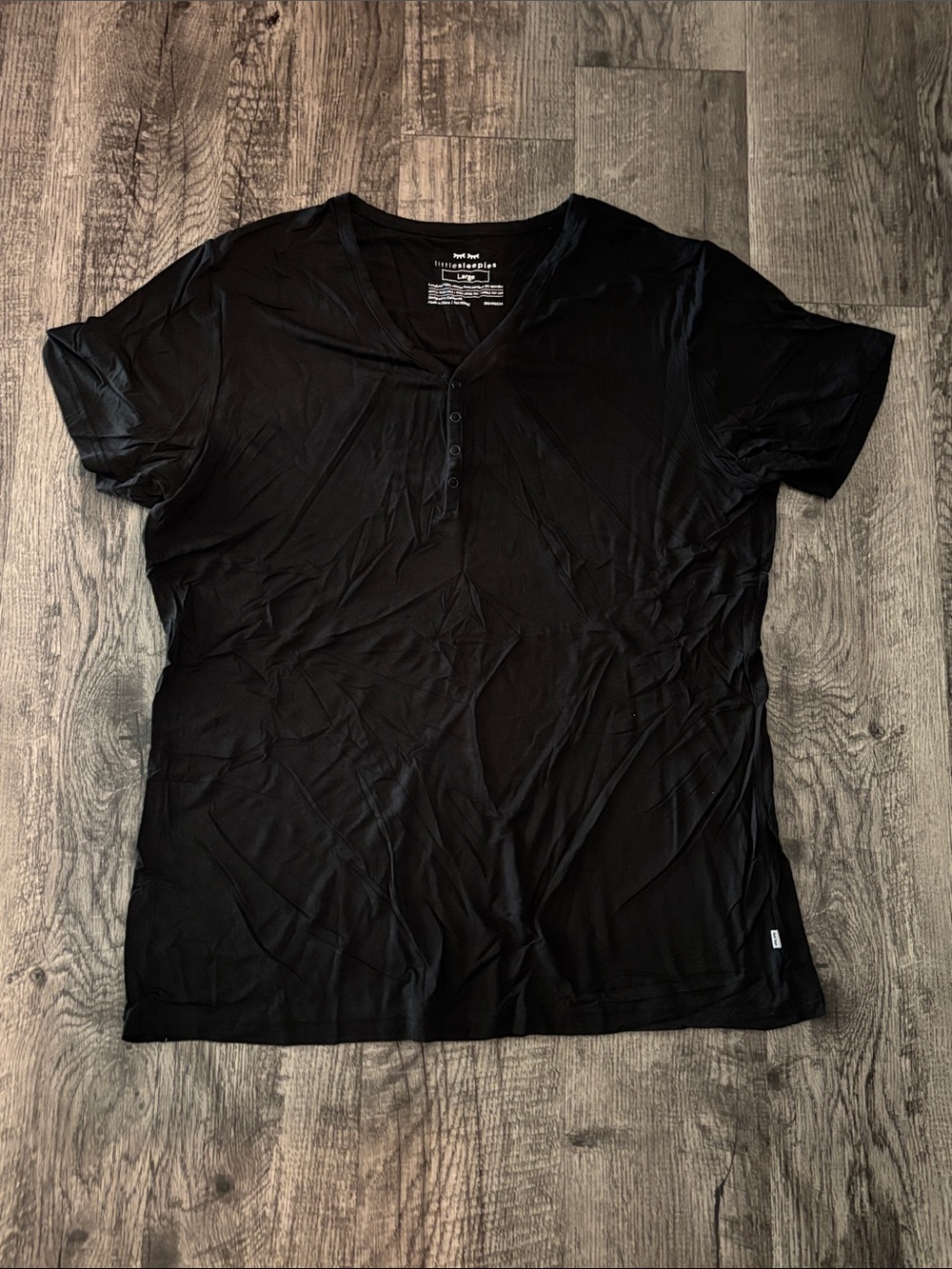 Little Sleepies Women’s Pajama Top with Buttons - Black - Size Large
